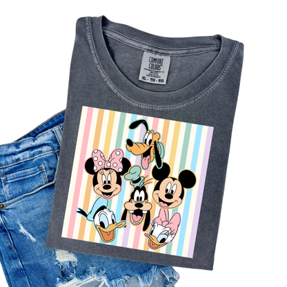 mickey & friends - striped