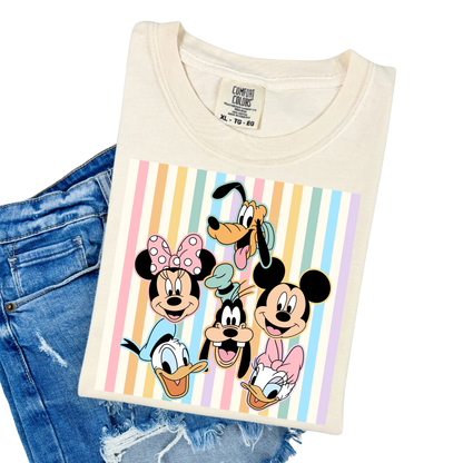 mickey & friends - striped