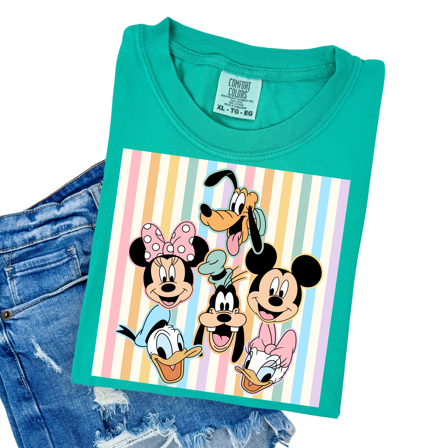 mickey & friends - striped