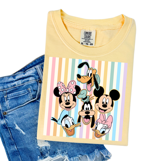mickey & friends - striped