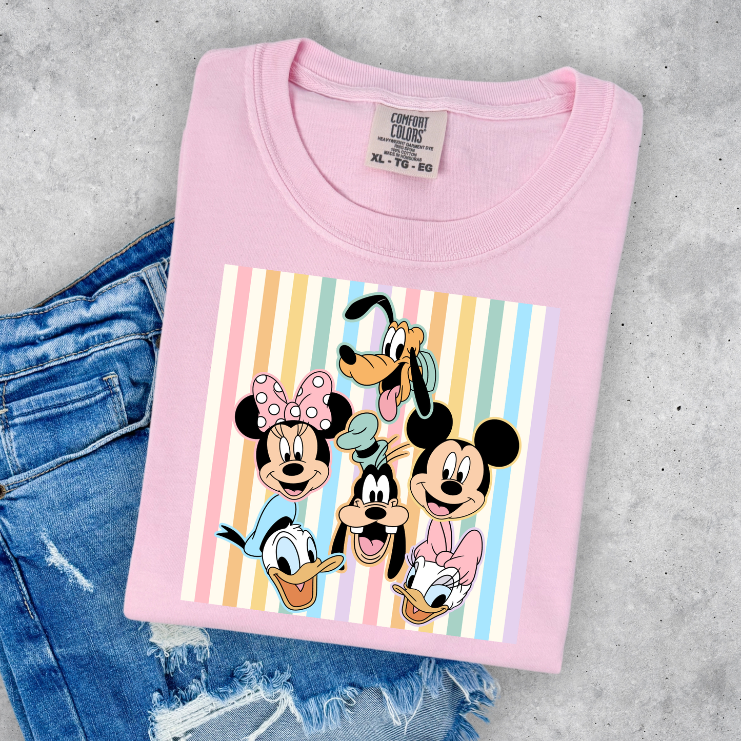mickey & friends - striped