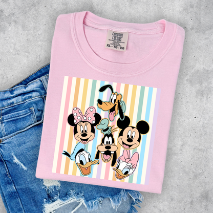 mickey & friends - striped